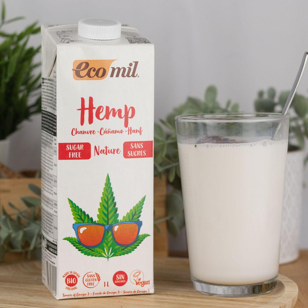 Boisson végétale au chanvre sans sucre bio Ecomil 1 L