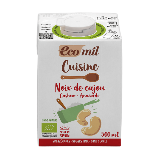Crema vegetale di anacardi senza zucchero Bio Cuisine Ecomil 500 ml