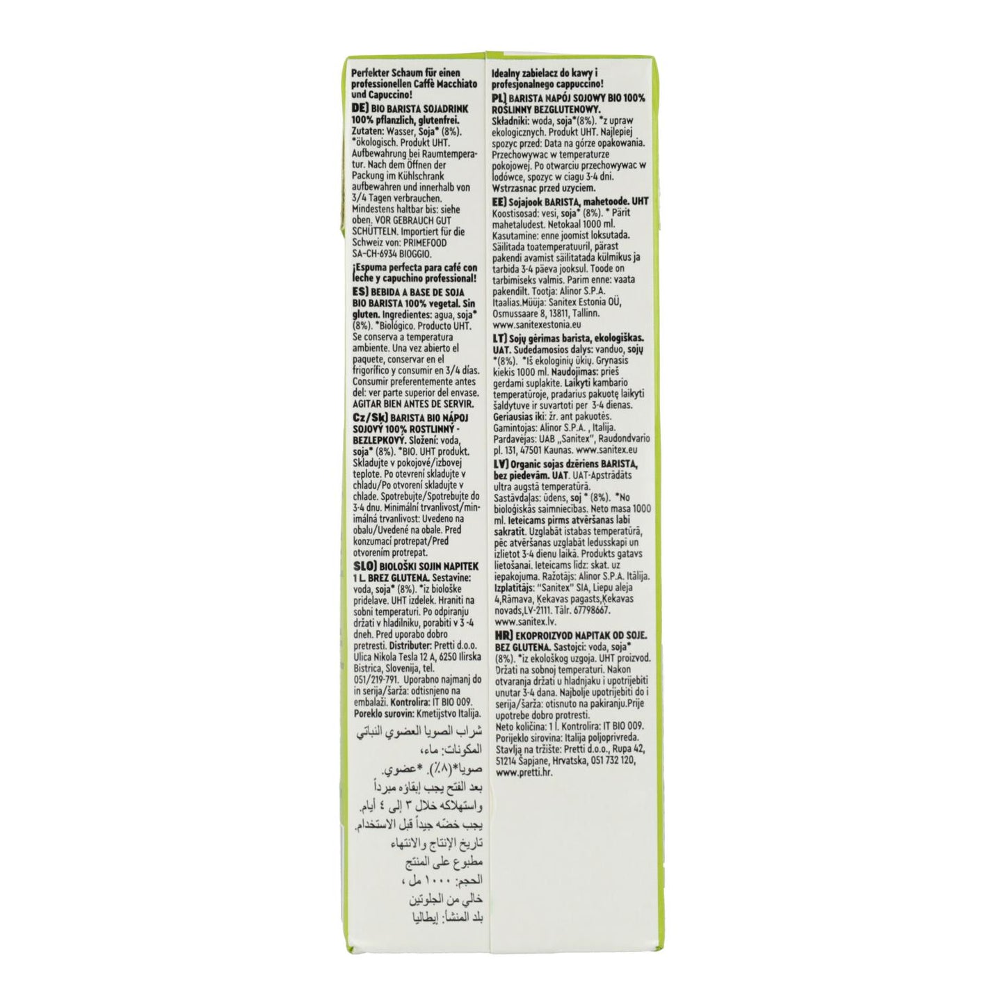 Boisson au soja Barista sans gluten BIO Vitariz 1 L