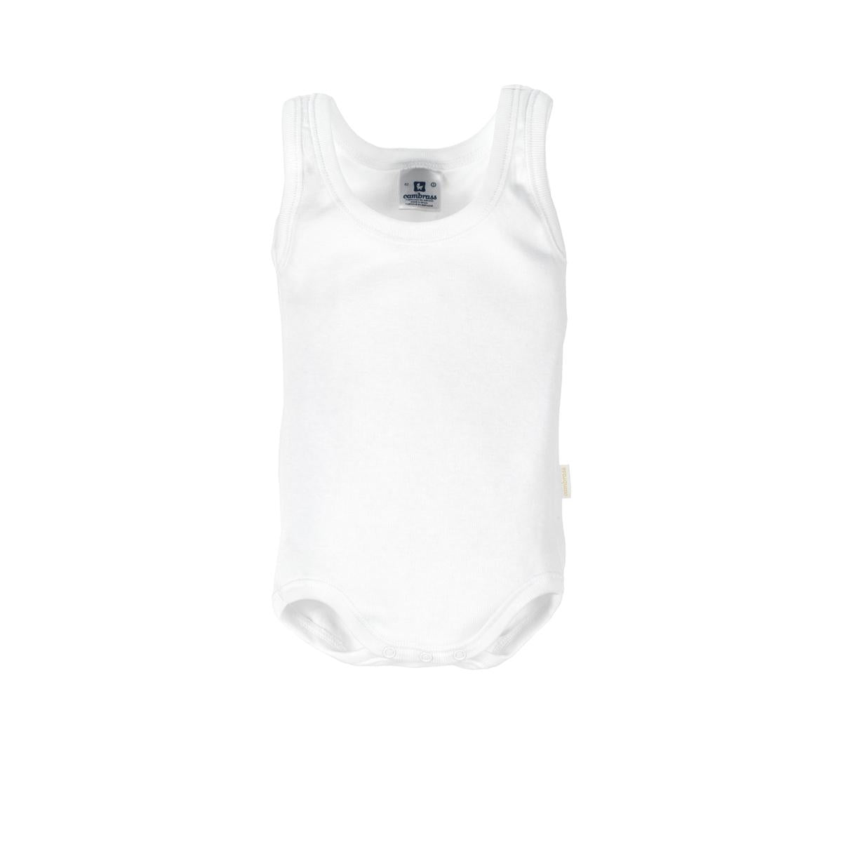 White sleeveless sports bodysuit, size 12