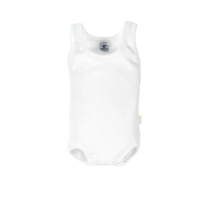 White sleeveless sports bodysuit, size 12