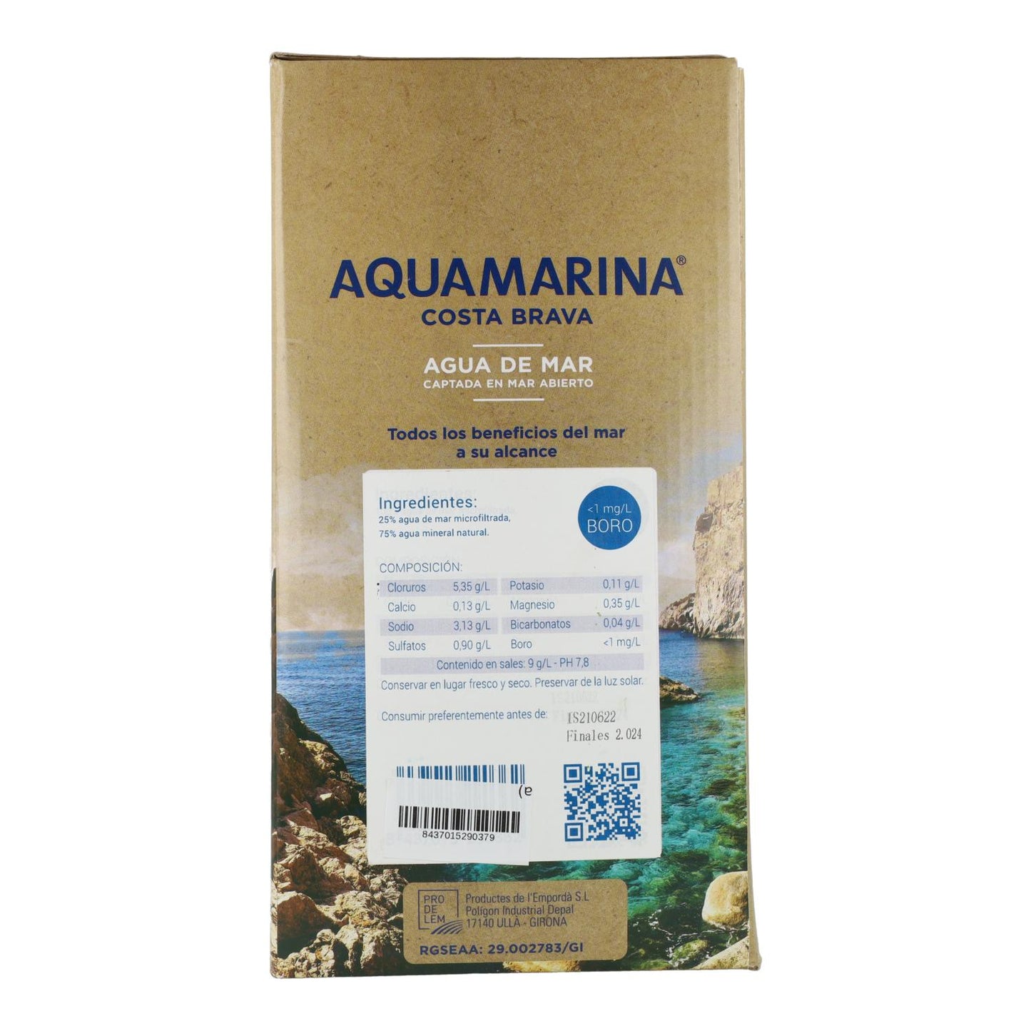 Isotoniskt havsvatten Bag in Box Aquamarina 5 L