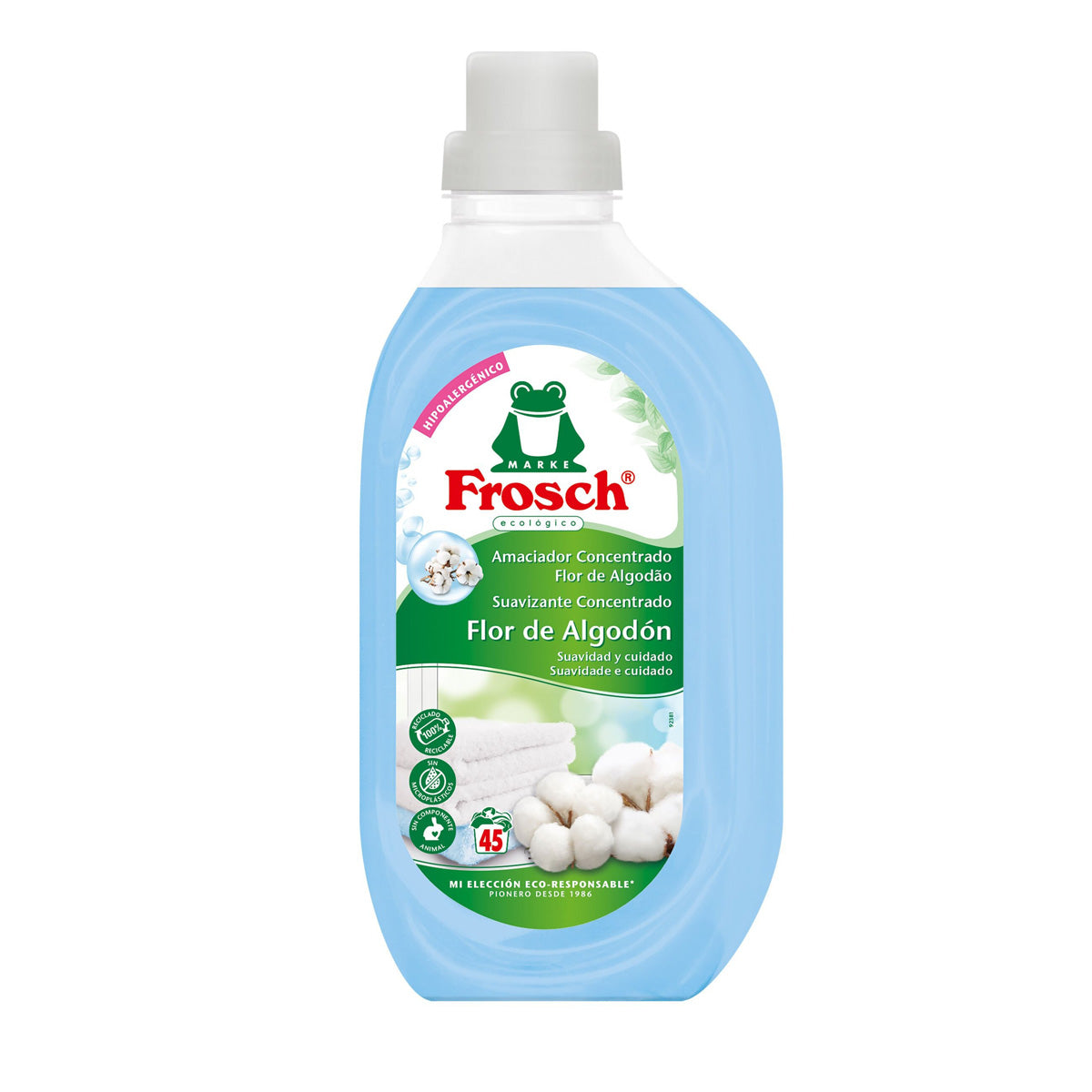 Płyn do płukania tkanin Flor Algodón Frosch 900 ml