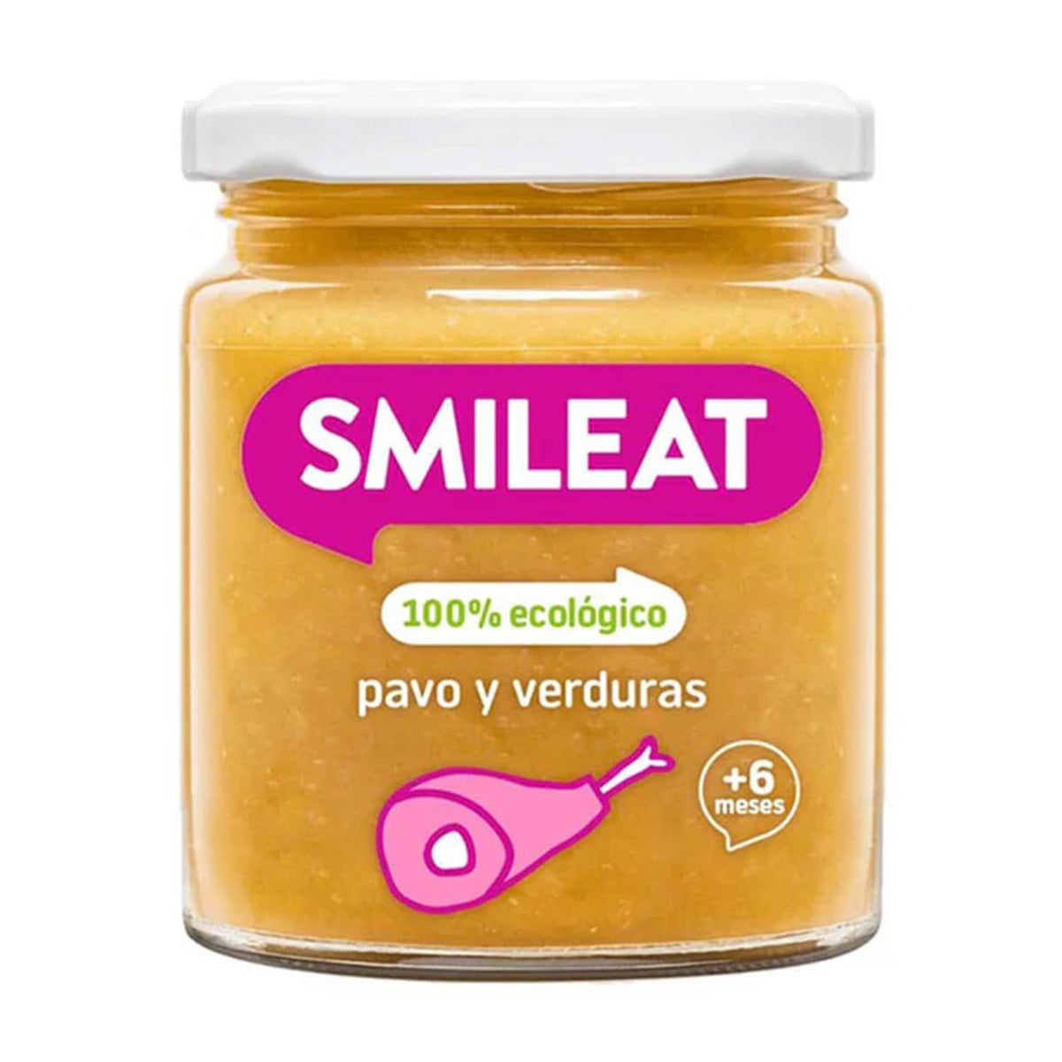 12-pack burkar med ekologisk kalkon och grönsaker +6 månader Smileat, 230 g