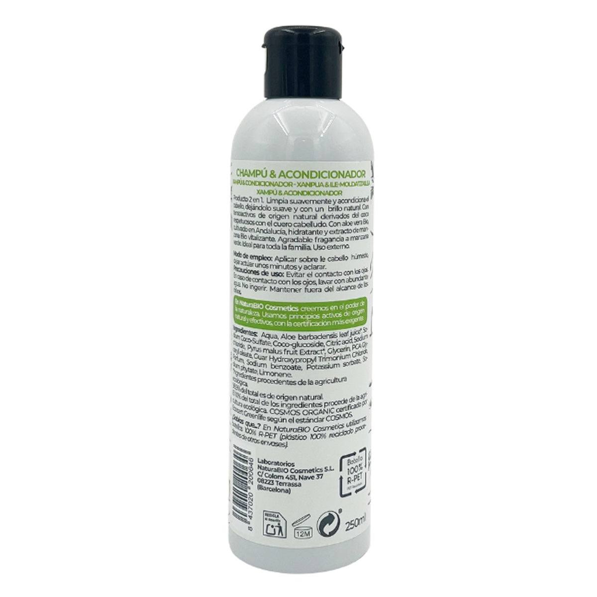 2-in-1-Shampoo & Conditioner Vitalität Aloe & Apfel Bio 250 ml NaturaBIO