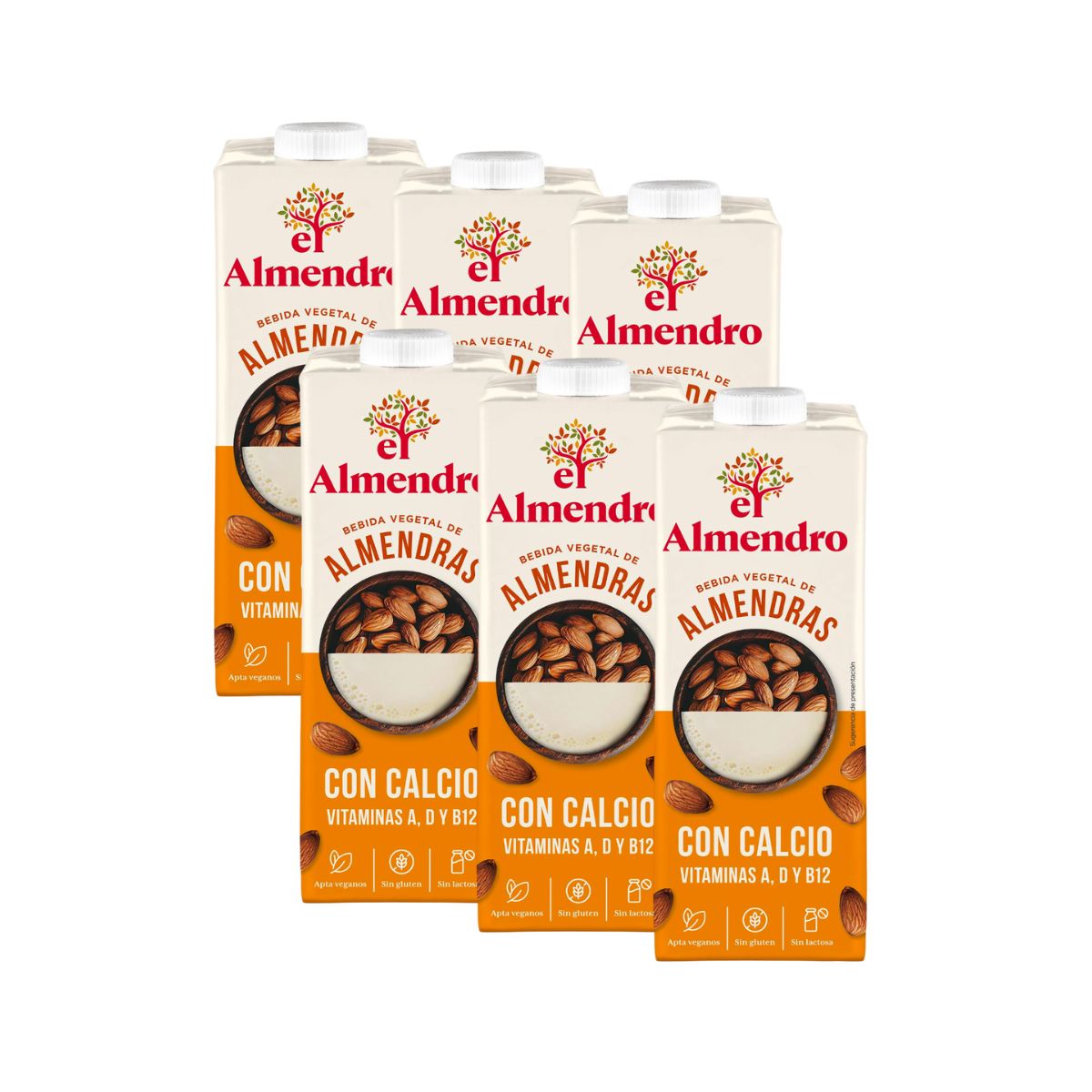 6x-pak mandelendrank met calcium El Almendro 1 l