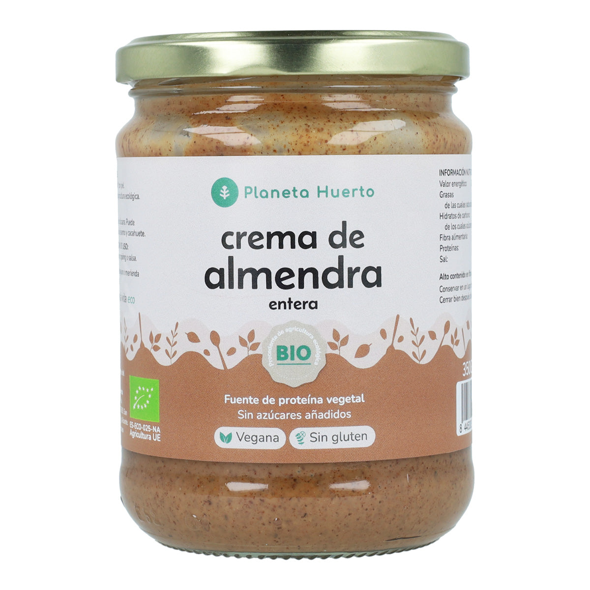 Crema de Almendras Enteras ECO Planeta Huerto 350 g