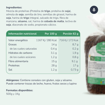 Pane proteico Planeta Huerto 500 g