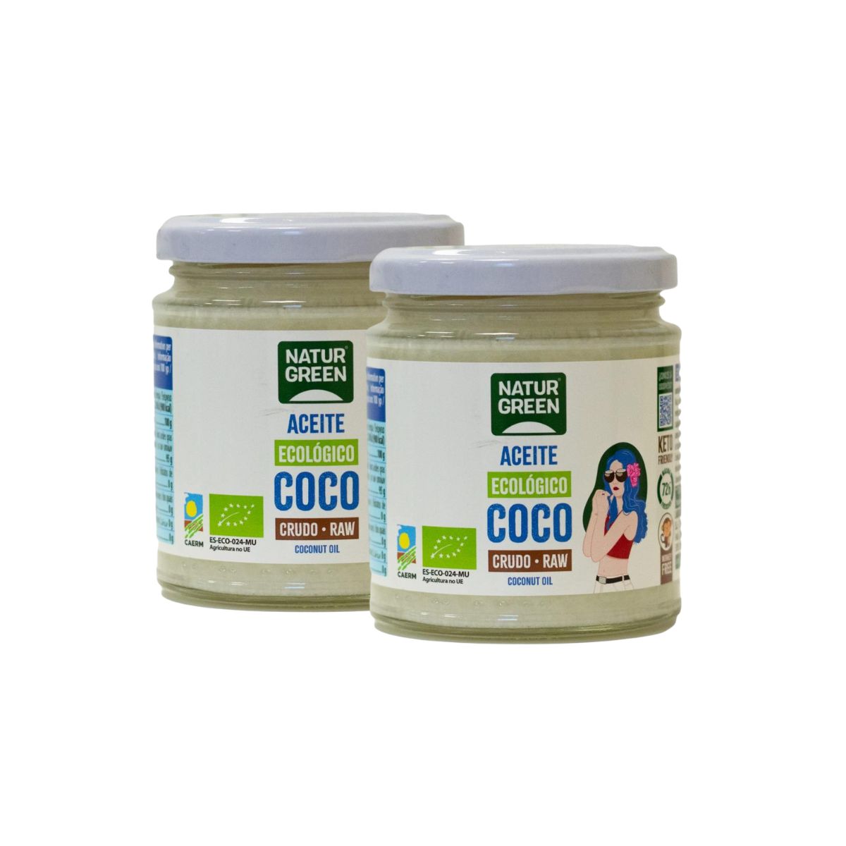 Pack of 2 x NaturGreen Organic Coconut Oil
