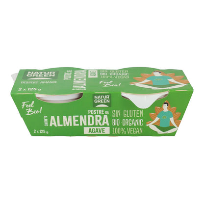 Dessert NaturGreen aux amandes et à l'agave, 2 x 125 g