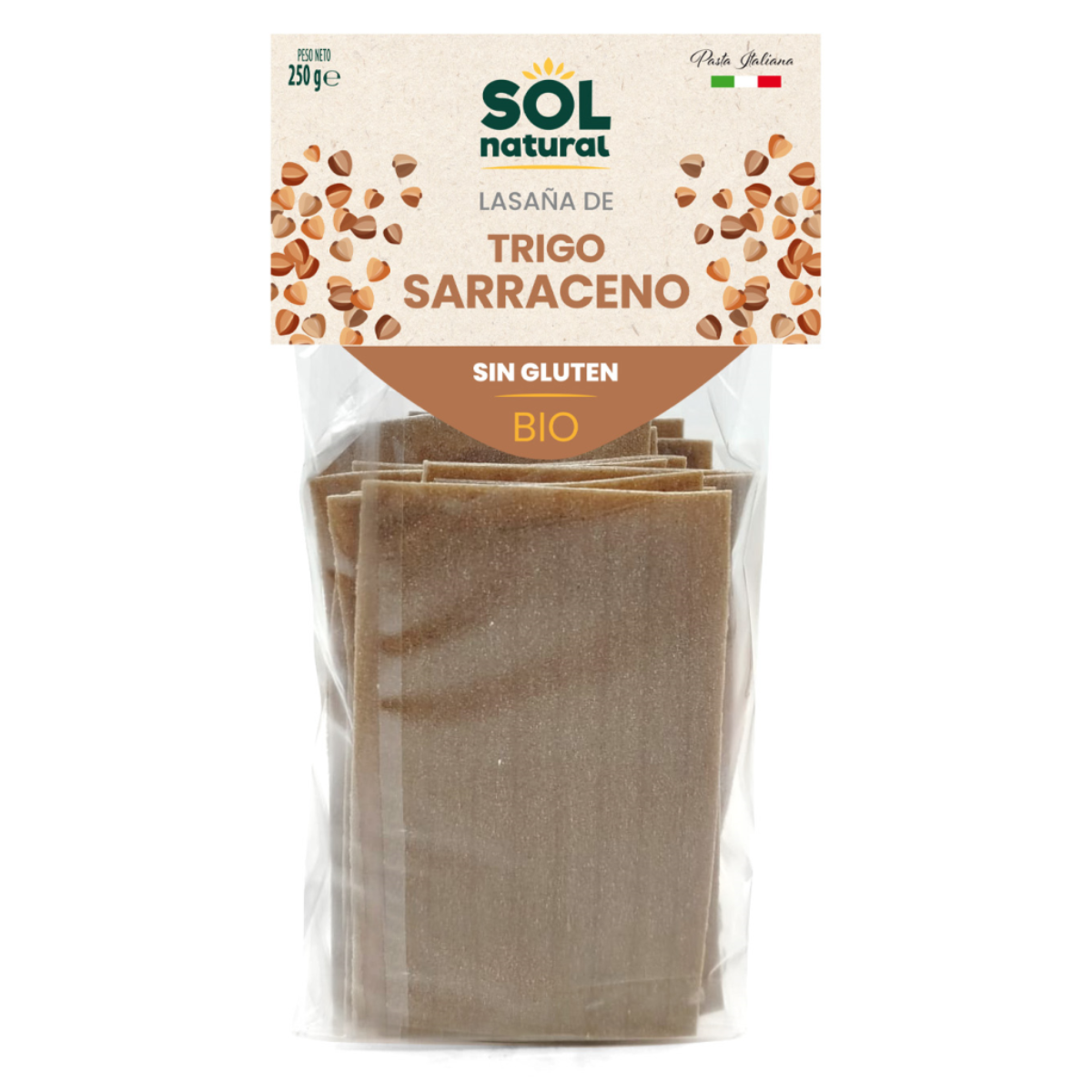 Glutenfri lasagne med bovete Bio Sol Natural 250 g