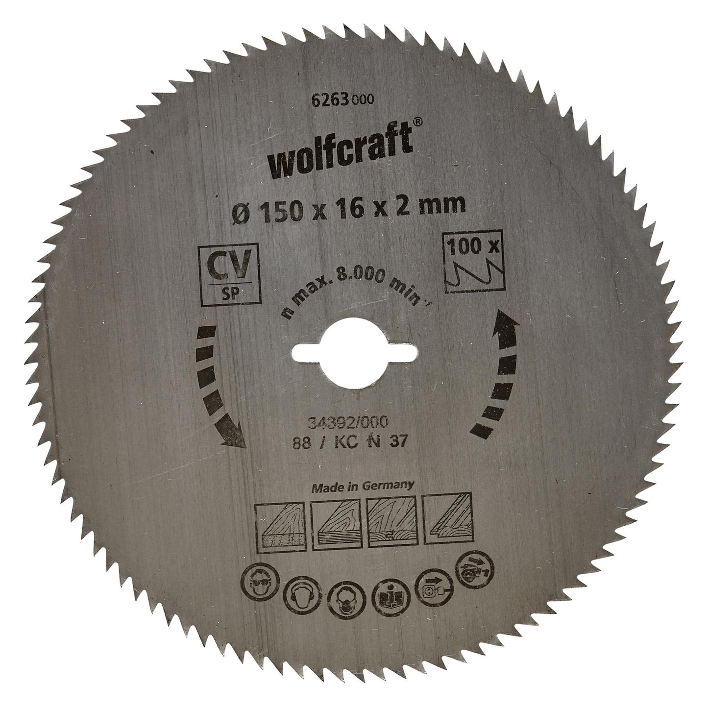 Cirkelsågskivor för fina snitt Wolfcraft 160 x 16 mm 100 tänder