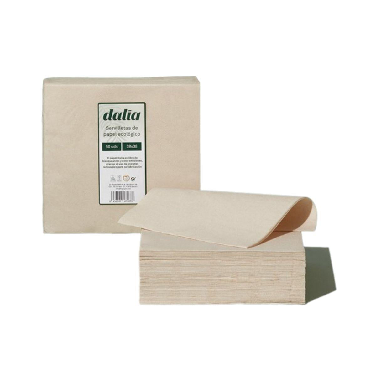Pack of 50 Dalia Unbleached Organic Napkins
