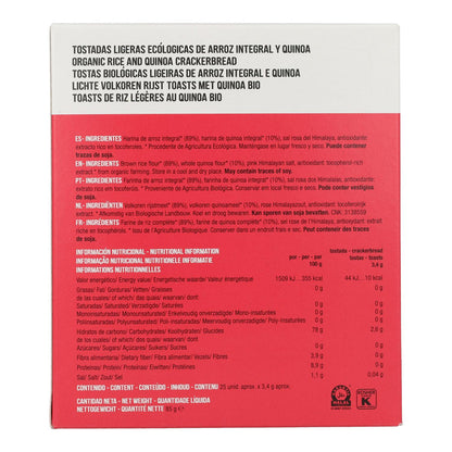Tranches de pain complet et quinoa bio sans gluten Soria Natural 85 g