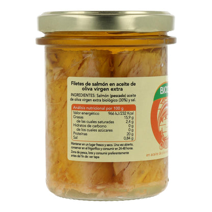 Filetes Salmón Bio en conserva Biocop 195g