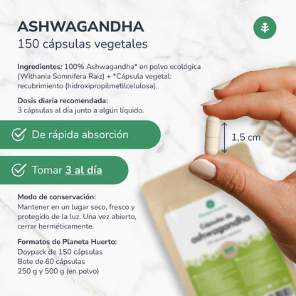 Ashwagandha biologica Planet Orchard 150 caps
