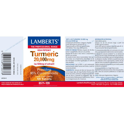Kurkuma Lamberts 60 tabletek 20 000 mg