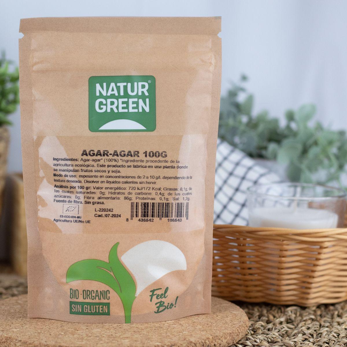 Agar Agar biologico in polvere NaturGreen 100 g