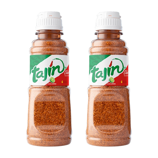 Pack of 2x Tajín Classic Powdered Sauce 142g Mexican Seasoning with Lemon - Seasoning for Fruit, Salads and Proteins - 100% Natural Chilli