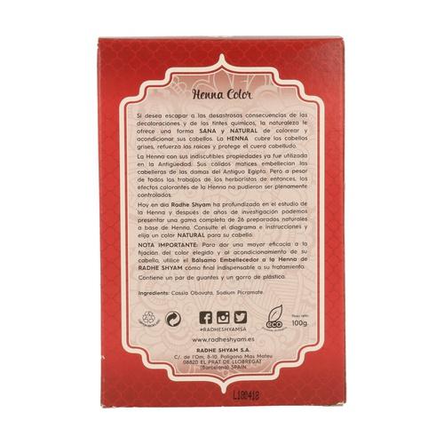Teinture châtain cuivré Henné en poudre Radhe Shyam 100 g
