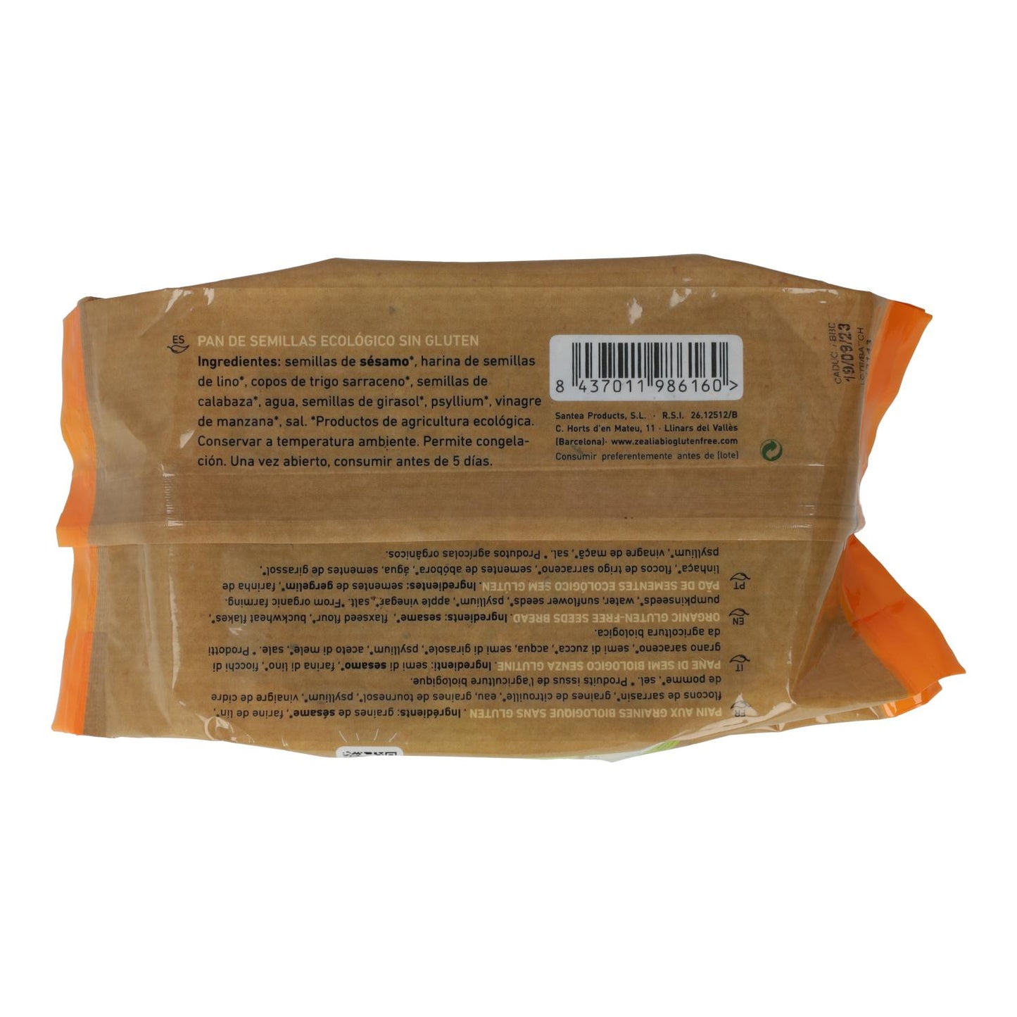 Pan Proteico Body+ BIO Sin Gluten Zealia 220 g