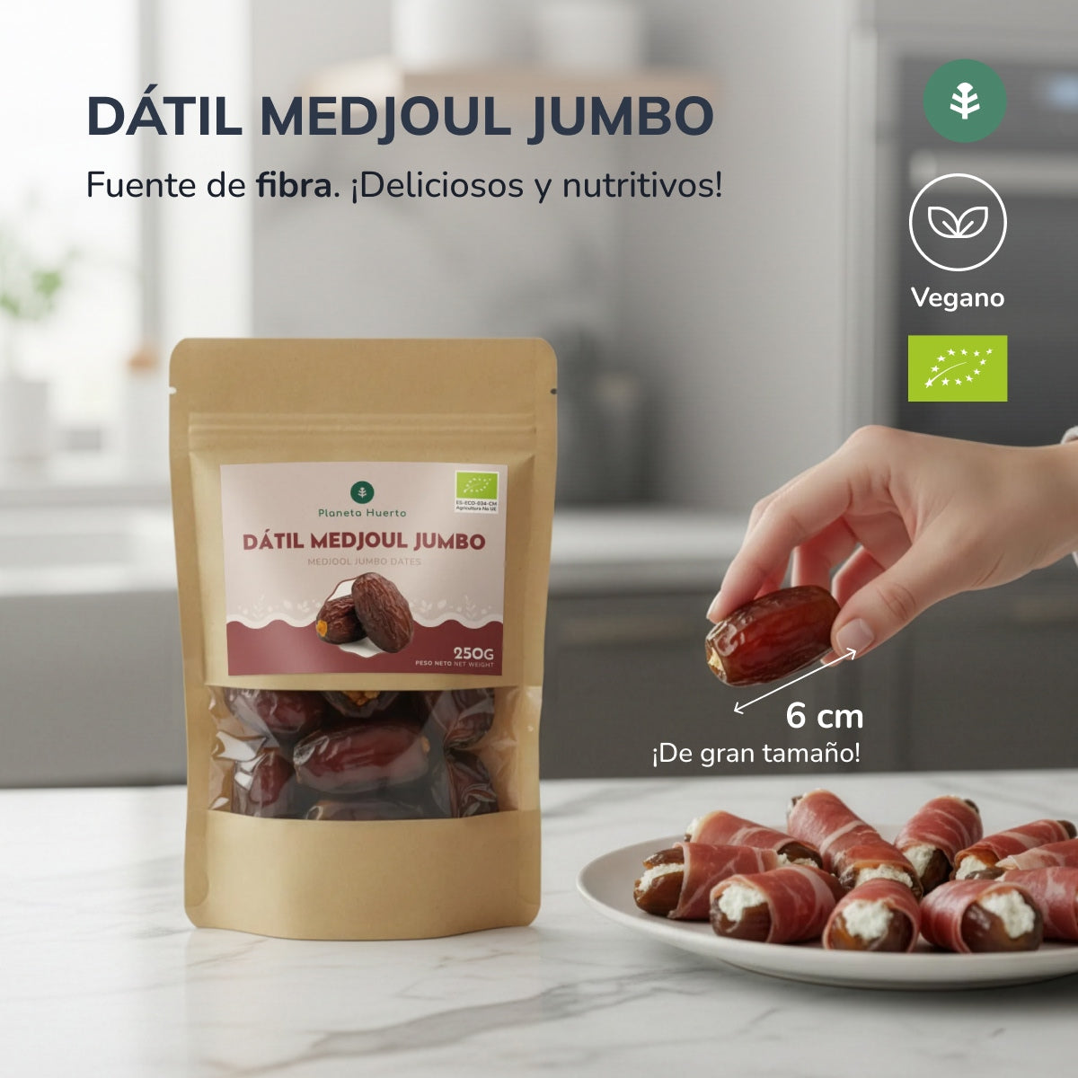 Planeta Huerto Organic Jumbo Medjool Dates 1 kg