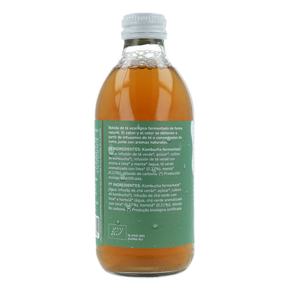 Pack 6x Kombucha ECO grüner Tee und Limette Planeta Huerto 330 ml