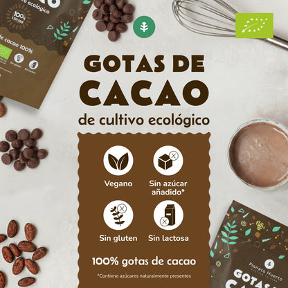 Chokladdroppar 100% kakao ECO Planeta Huerto 200 g