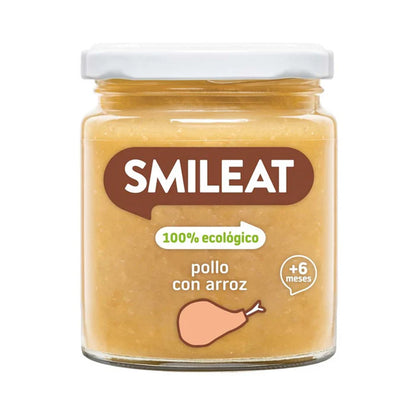 Zestaw 12 słoiczków BIO kurczak z ryżem +6 miesięcy Smileat, 230 g