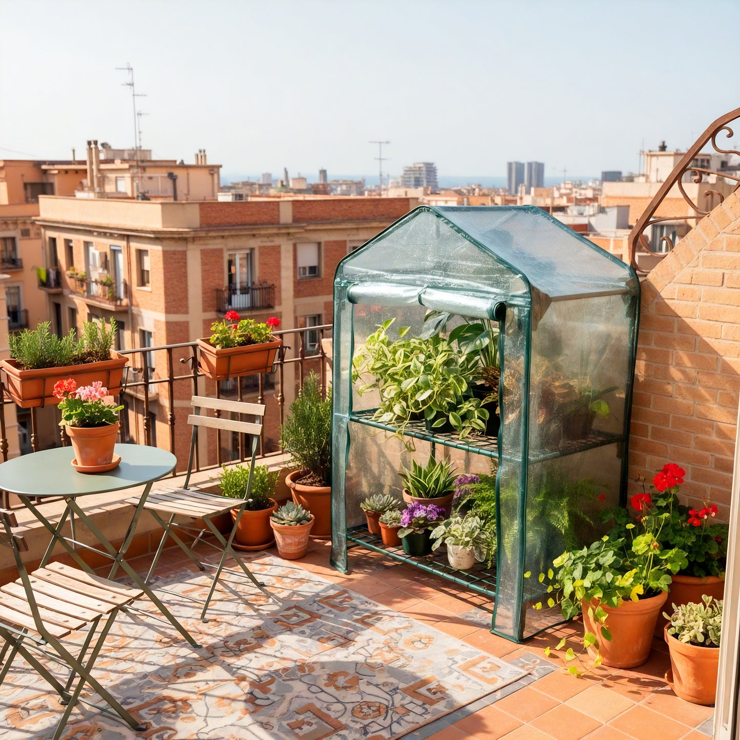 Serre de balcon 2 étagères Biotop