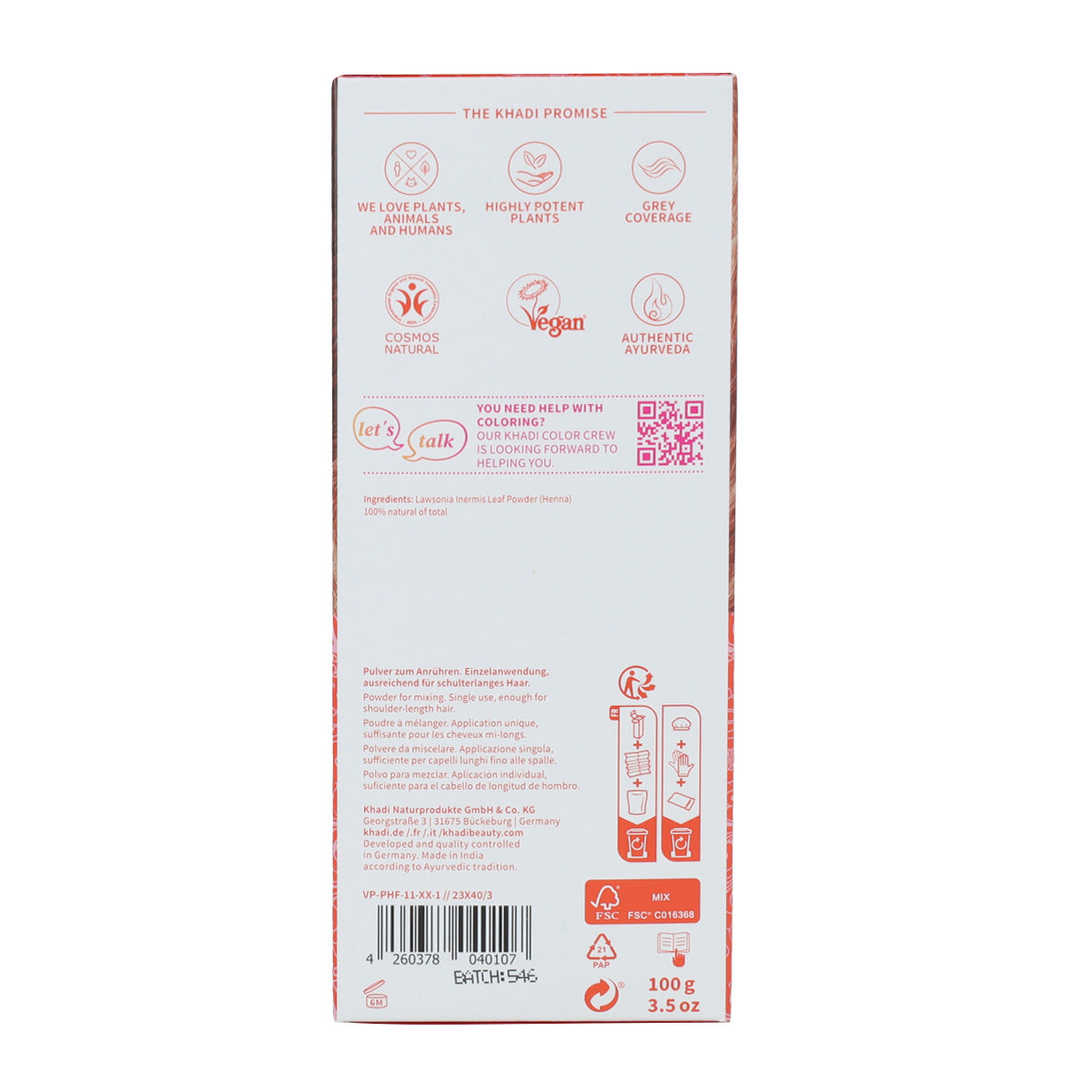 Naturalna henna Khadi 100 g