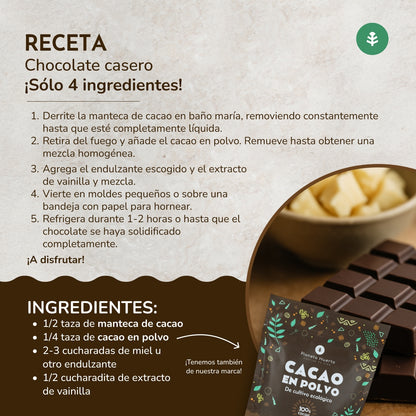 Beurre de cacao en gaufrettes ECO Planeta Huerto 250 g