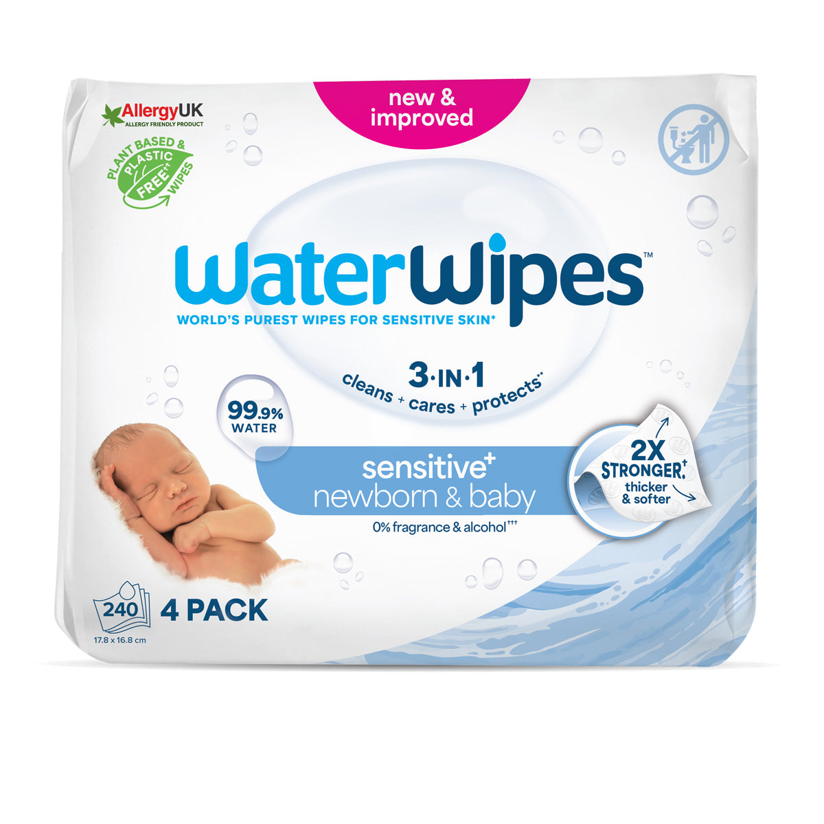 Babyfeuchttücher WaterWipes BIO 240 Stück
