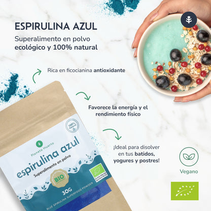 Blå Spirulina Planeta Huerto 30gr