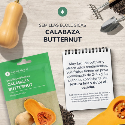 Biologische Butternut Pompoenzaden Planeta Huerto