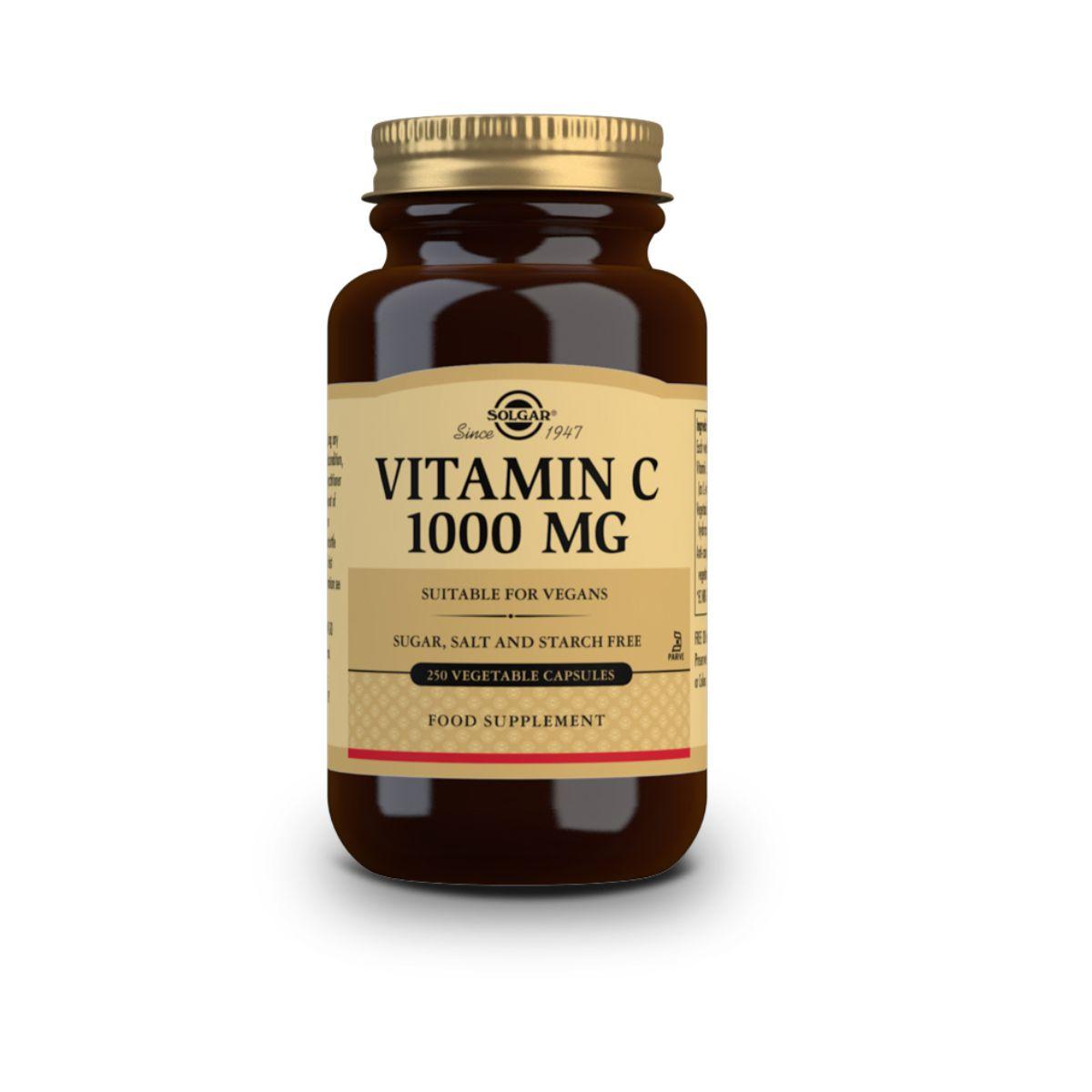 Witamina C, 250 kapsułek roślinnych po 1000 mg. Solgar