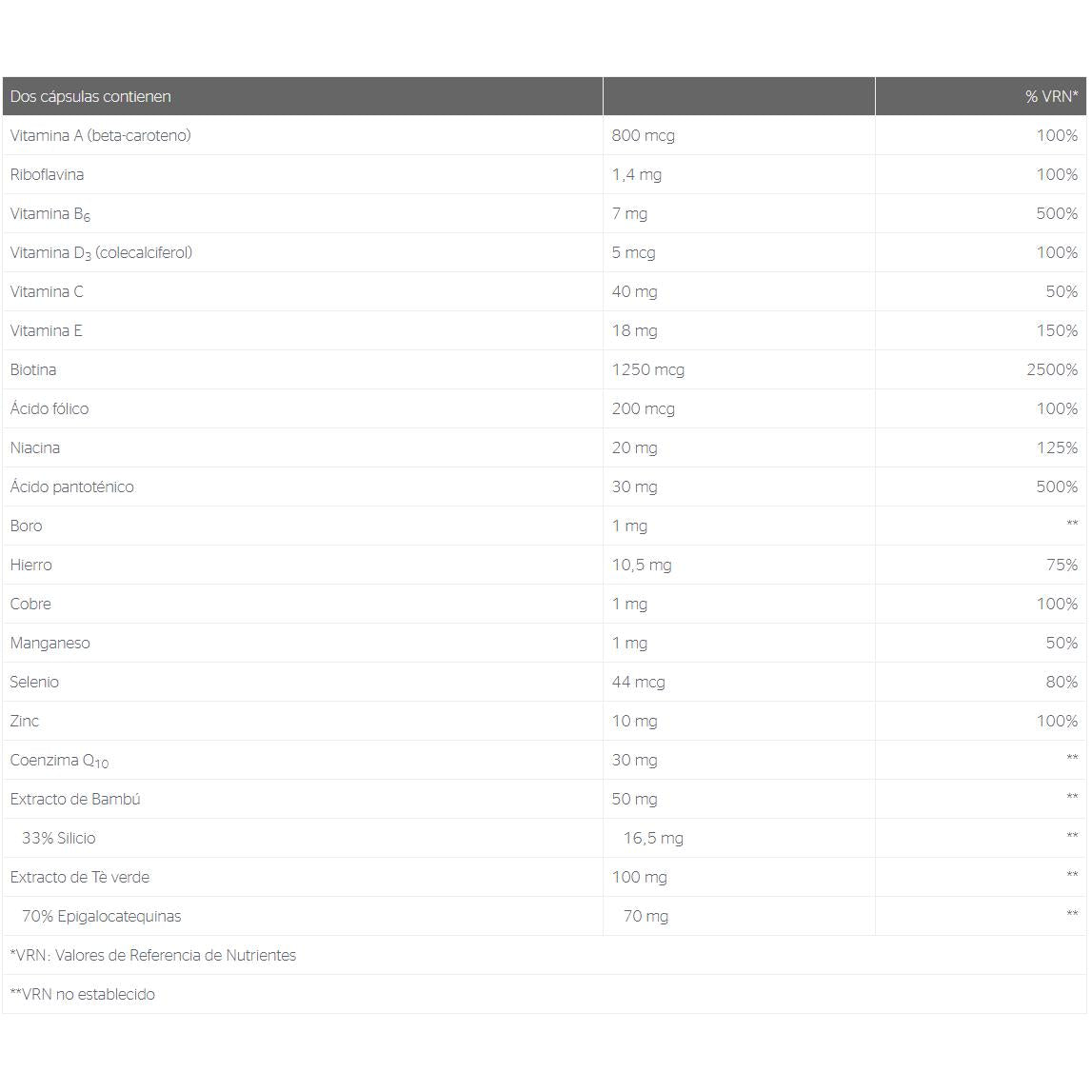 Peau, cheveux, ongles 60 gélules Pure Encapsulations