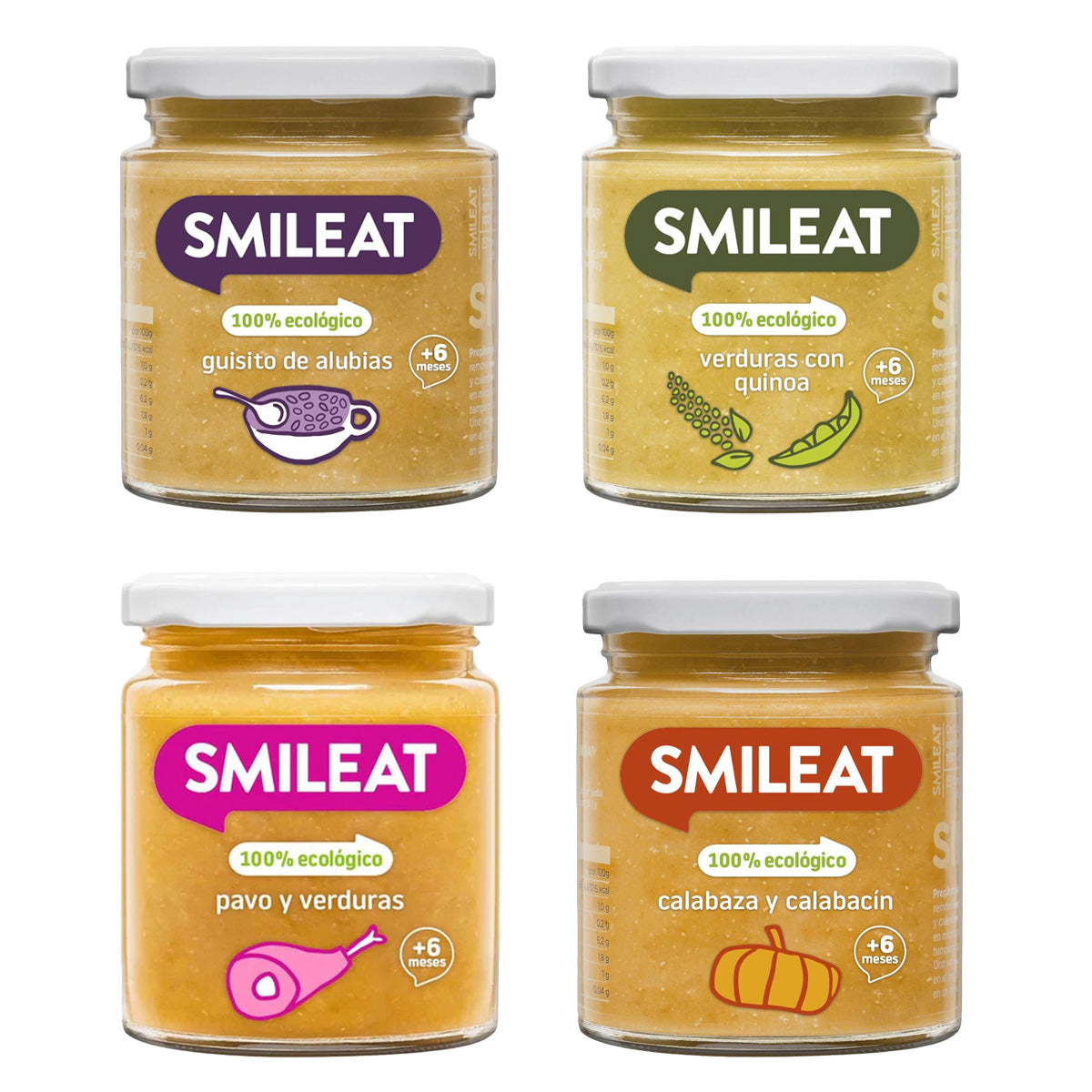 Zestaw Mix słoiczków BIO Smileat 4 szt. po 230 g