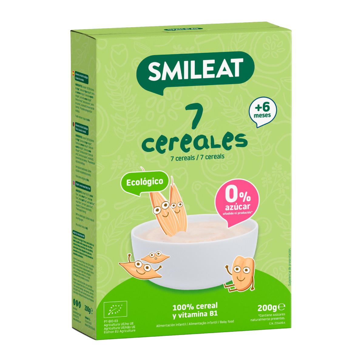 Pack of 6 x Eco Smileat 7-Grain Porridge 200 g