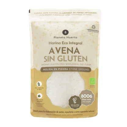 Wholemeal Gluten Free Oatmeal Eco Planeta Huerto 800 g