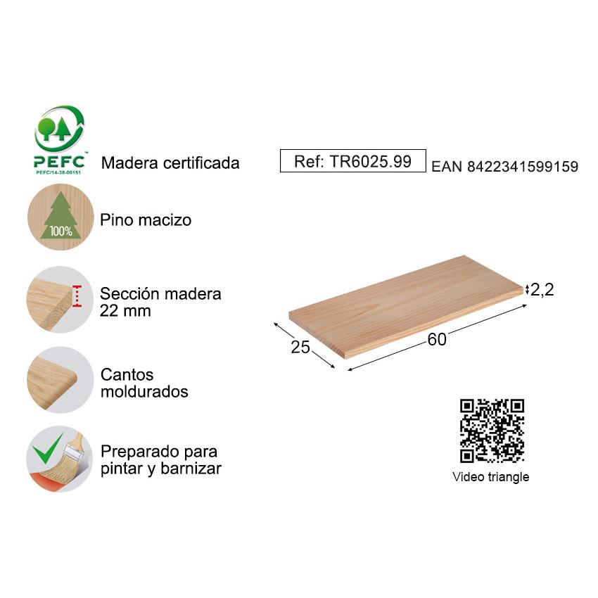 Wandregal Triangle 90 x 25 cm