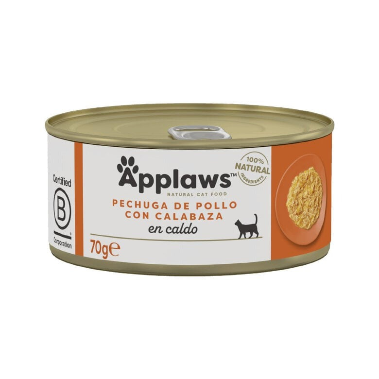 Applaws Cat Latta Pollo con zucca 70 g Cibo umido per gatti naturale senza cereali