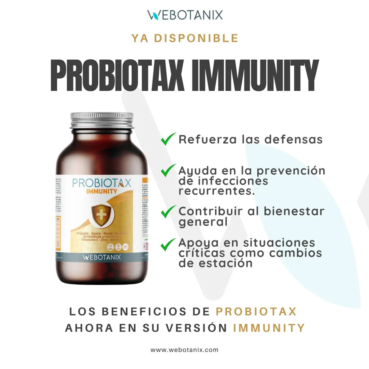 Probiotax Immunity Abwehrkräfte WeBotanix 45 Kapseln