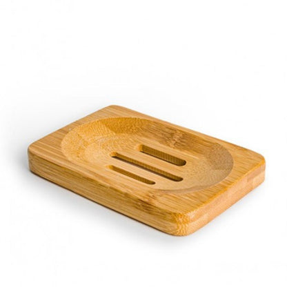 FSC bamboo soap dish, rectangular, approx. 12 x 8 x 1.5 cm