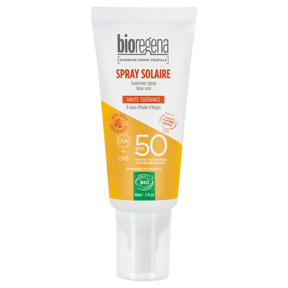 Bioregena Hypoallergenic Organic SPF 50 Spray Sunscreen for Adults, 90 ml