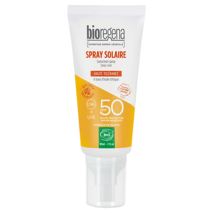 Bioregena Hypoallergenic Organic SPF 50 Spray Sunscreen for Adults, 90 ml