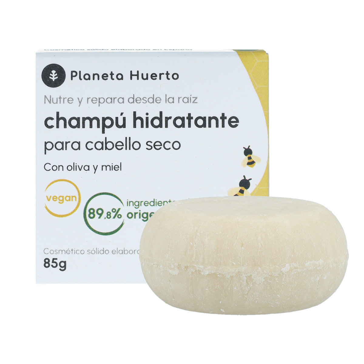 Planeta Huerto Olive & Honey Moisturising Solid Shampoo 85 gr