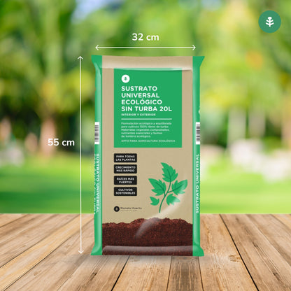 Podłoże uniwersalne bez torfu ECO Planeta Huerto 20 l – ulepszona formuła