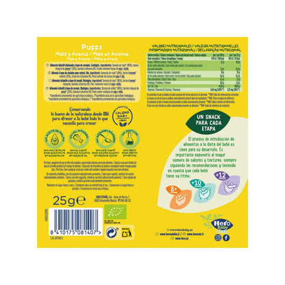Eco Corn and Oat Snacks 25 g - Hero Solo