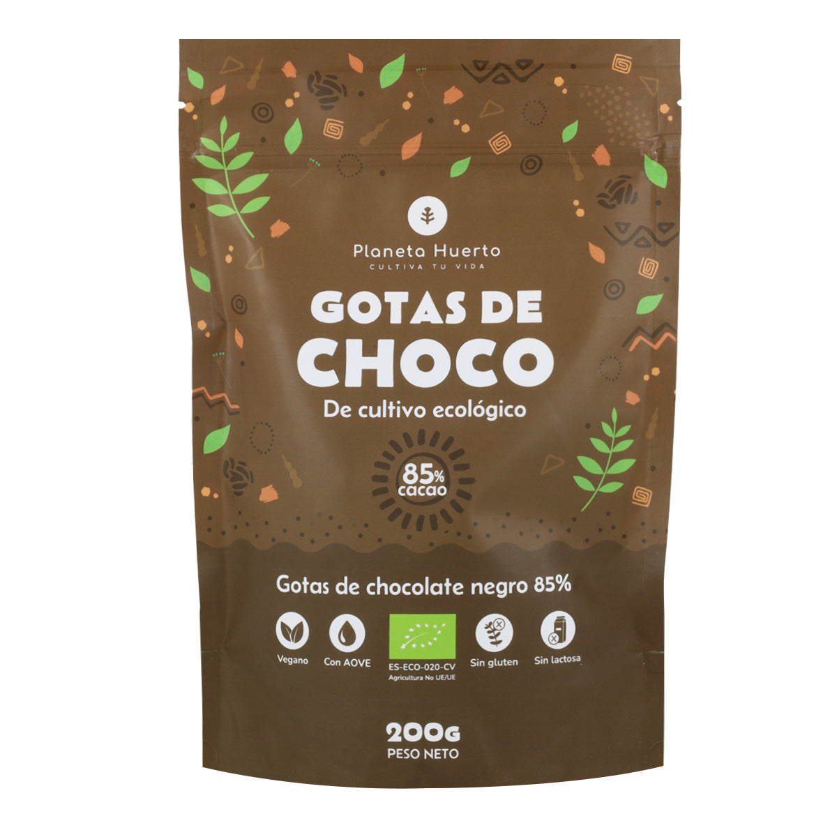 Chokladdroppar 85% kakao ECO Planeta Huerto 200 g